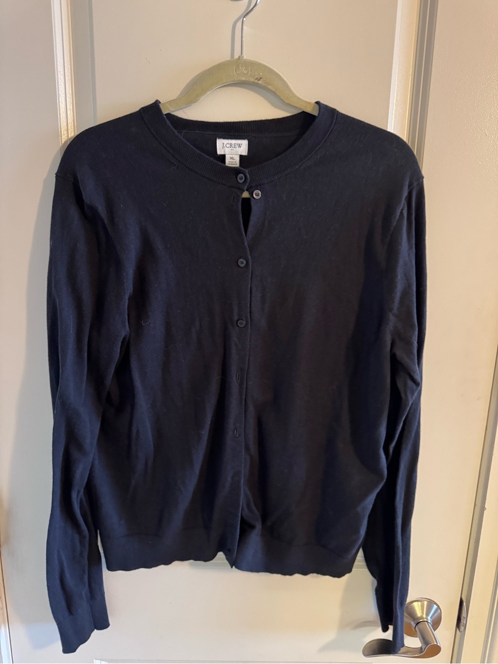 J.Crew Black Cotton Cardigan